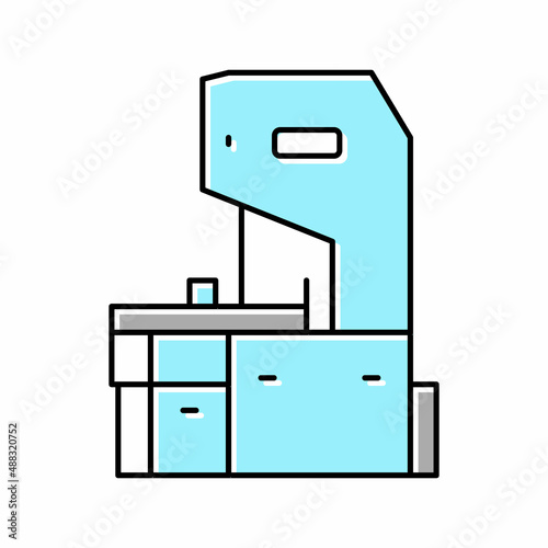 sawmill factory machine color icon vector illustration