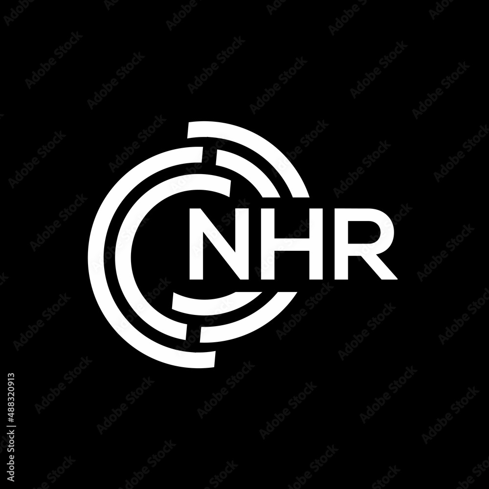 NHR letter logo design on black background.NHR creative initials letter logo concept.NHR vector letter design. NHR letter logo design on black background.NHR creative initials letter logo concept.NHR vector letter design.
