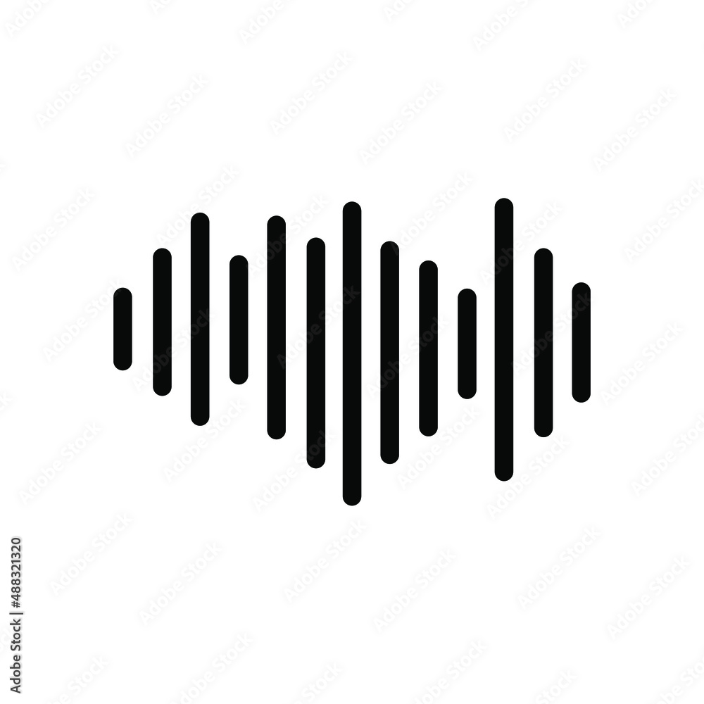 Sound wave flat style vector icon Sound wave flat style vector icon
