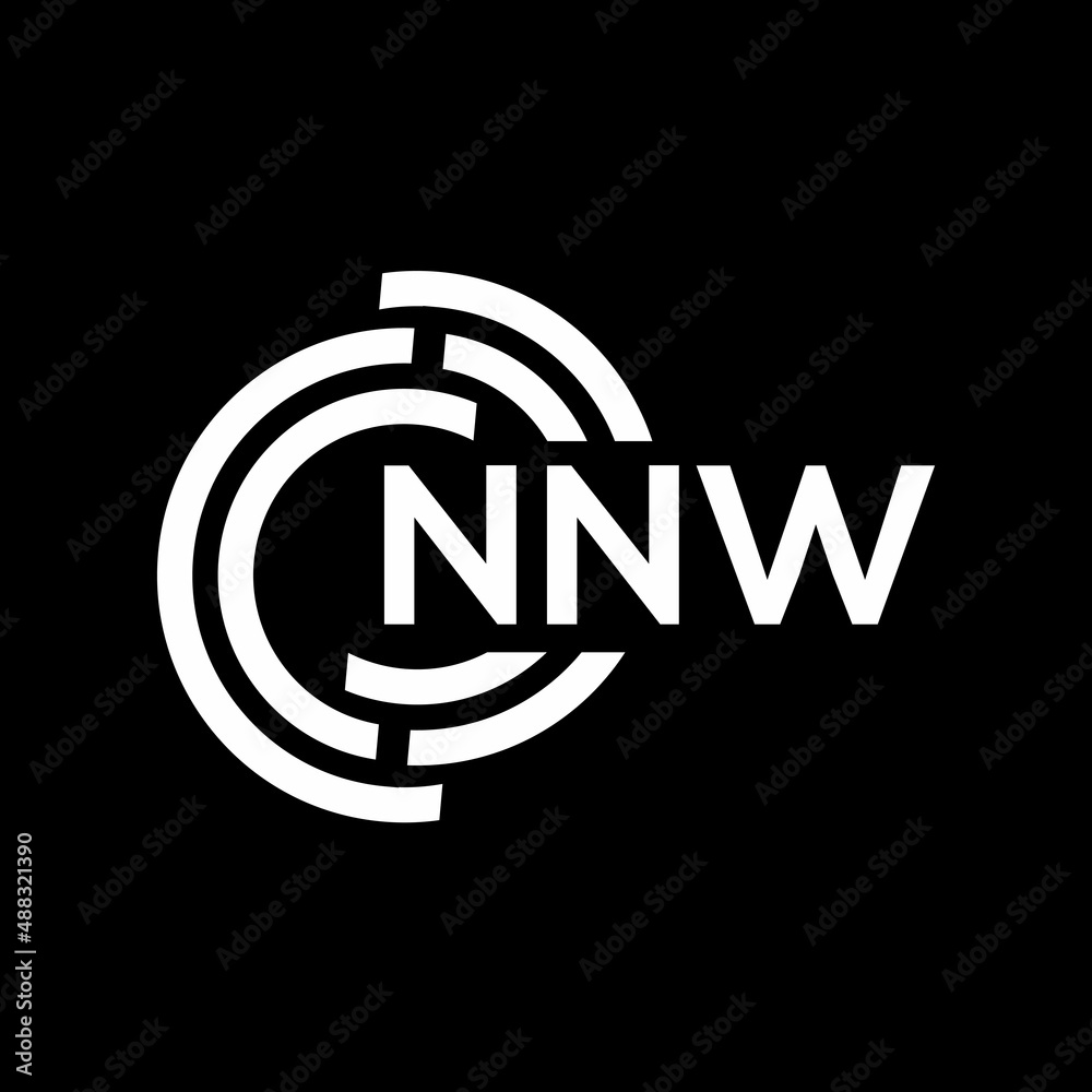 NNW letter logo design on black background.NNW creative initials letter logo concept.NNW vector letter design. NNW letter logo design on black background.NNW creative initials letter logo concept.NNW vector letter design.