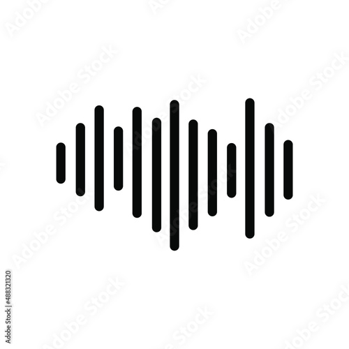 Sound wave flat style vector icon