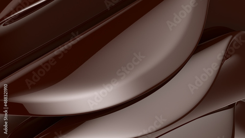 Chocolate background. Abstract brown background. 3D. 3D rendering.