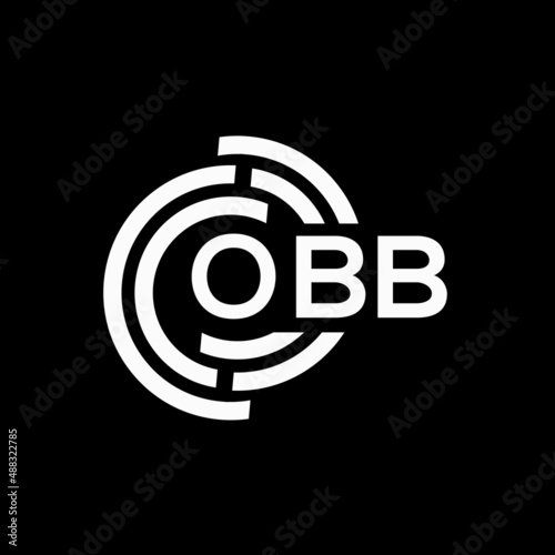 OBB letter logo design on black background.OBB creative initials letter logo concept.OBB vector letter design. photo