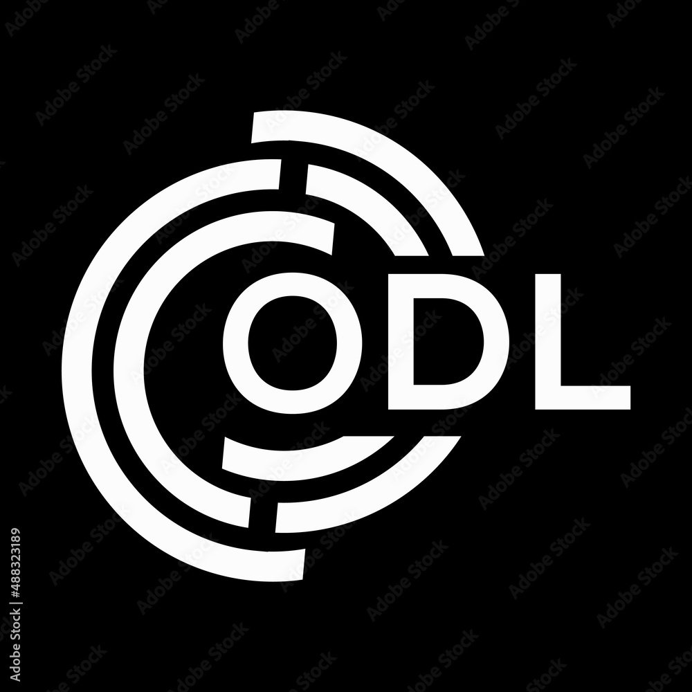 ODL letter logo design on black background. ODL creative initials letter logo concept. ODL letter design. ODL letter logo design on black background. ODL creative initials letter logo concept. ODL letter design.