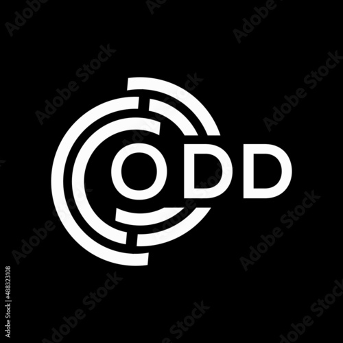 ODD letter logo design on black background. ODD creative initials letter logo concept. ODD letter design.