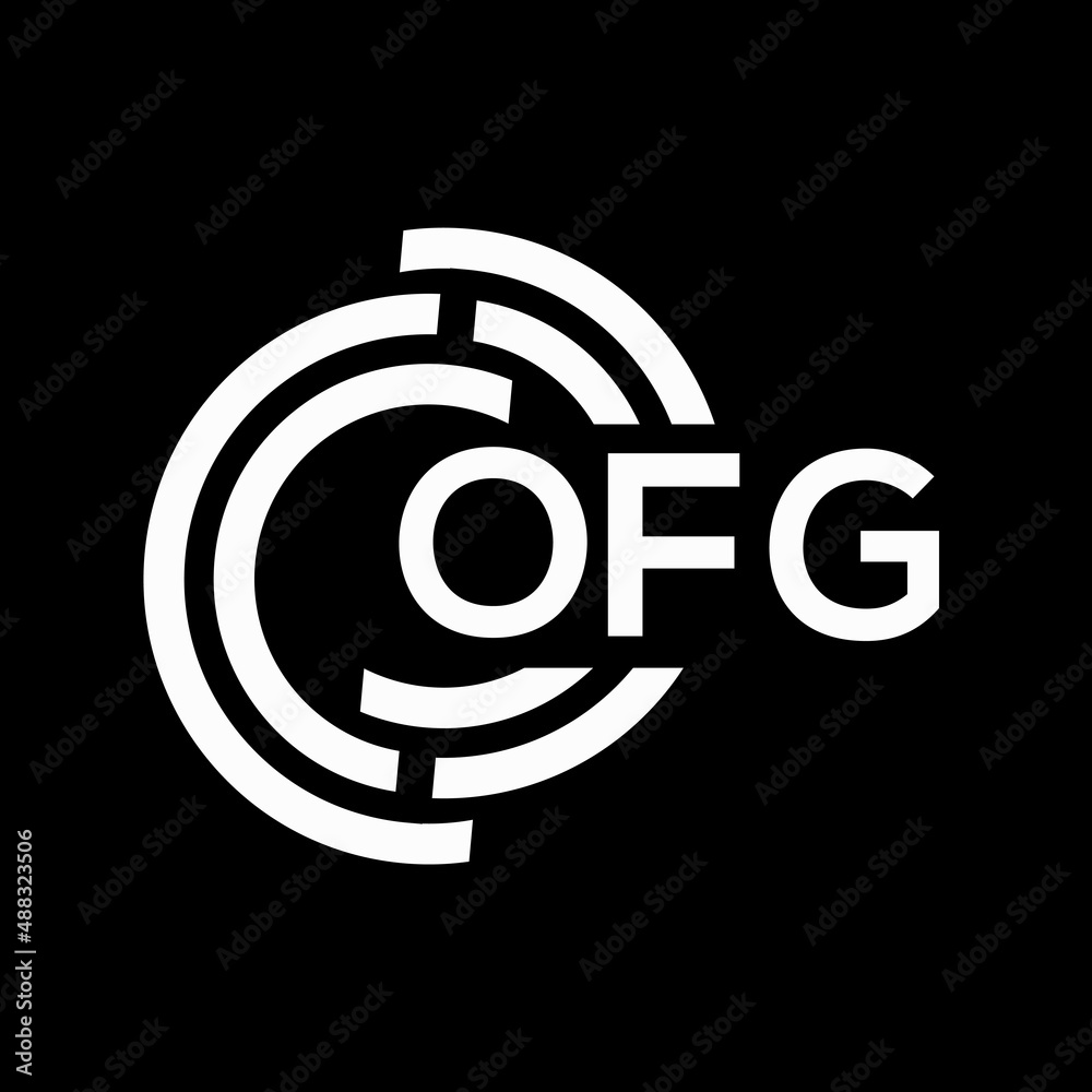 OFG letter logo design on black background. OFG creative initials letter logo concept. OFG letter design. OFG letter logo design on black background. OFG creative initials letter logo concept. OFG letter design.