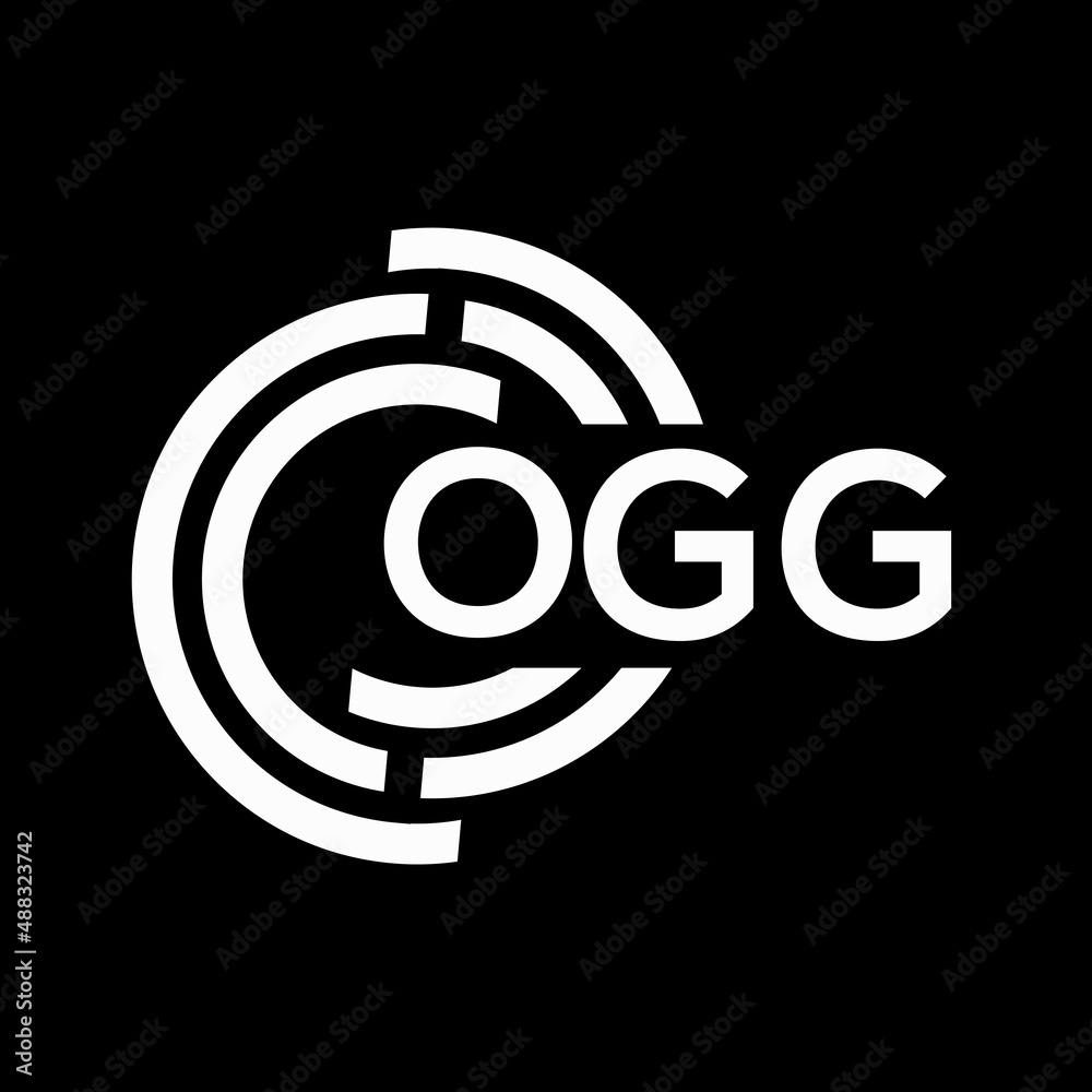 OGG letter logo design on black background. OGG creative initials letter logo concept. OGG letter design. OGG letter logo design on black background. OGG creative initials letter logo concept. OGG letter design.