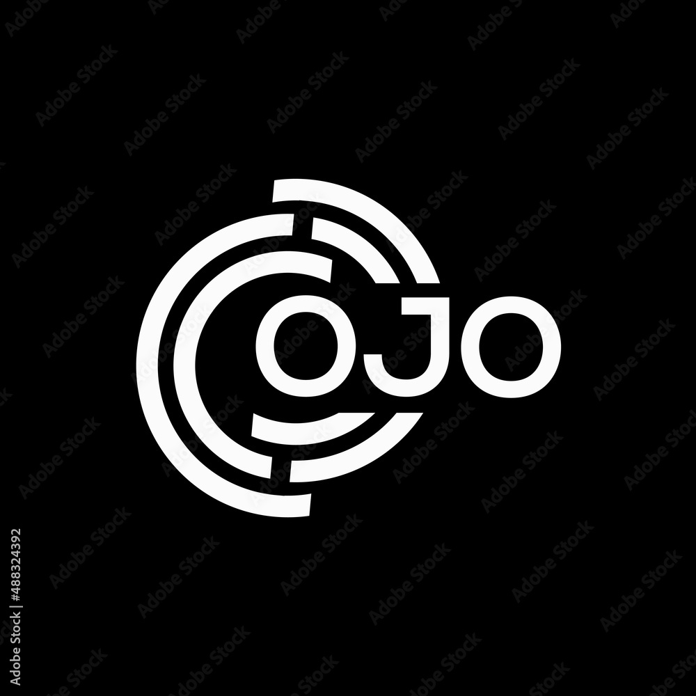 OJO letter logo design on black background.OJO creative initials letter logo concept.OJO vector letter design. OJO letter logo design on black background.OJO creative initials letter logo concept.OJO vector letter design.