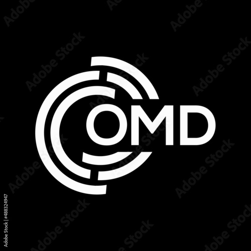 OMD letter logo design on black background. OMD creative initials letter logo concept. OMD letter design. photo