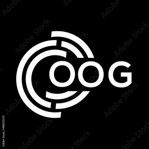 OOG letter logo design on black background. OOG creative initials letter logo concept. OOG letter design. photo