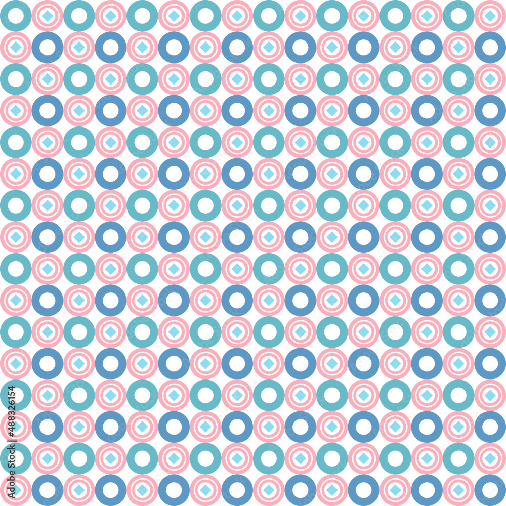 seamless pattern with circles in sweet blue and pink pastel color seamless pattern with circles in sweet blue and pink pastel color