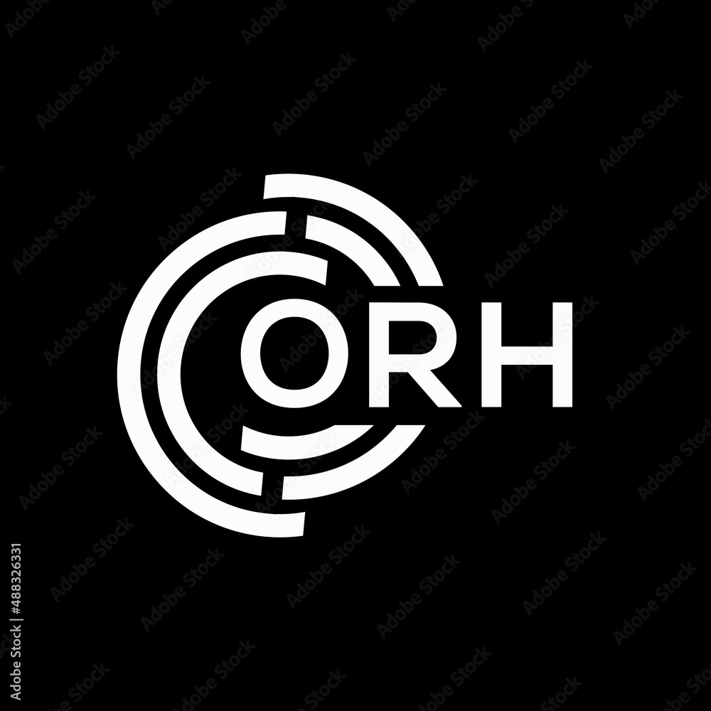 ORH letter logo design on black background. ORH creative initials letter logo concept. ORH letter design. ORH letter logo design on black background. ORH creative initials letter logo concept. ORH letter design.