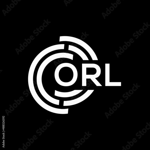 ORL letter logo design on black background. ORL creative initials letter logo concept. ORL letter design.