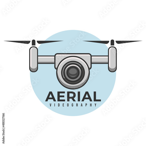 drone camera aerial videography flat design