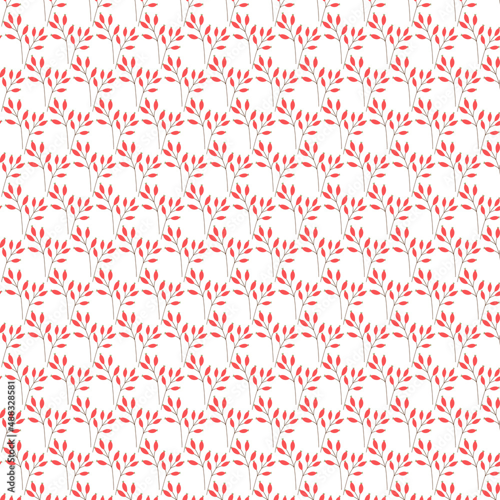 Seamless pattern with plants on the white background. Botanic ornament. Seamless pattern with plants on the white background. Botanic ornament.