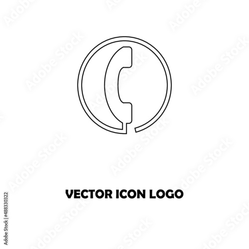Phone icon vector. Telephone icon symbol isolated.