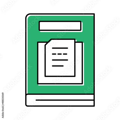 nonfiction genre color icon vector illustration