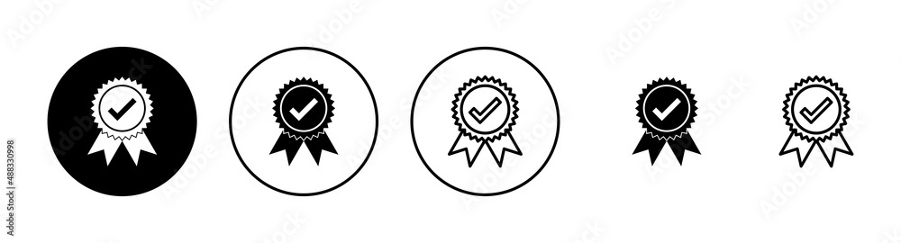 Approved icon set. Certified Medal Icon Approved icon set. Certified Medal Icon