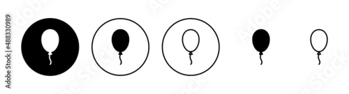 Foto Balloon icons set. Party balloon sign and symbol