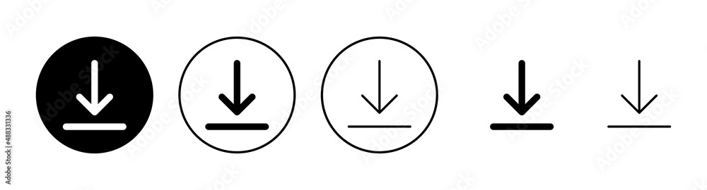 Download icons set. Download sign and symbol Download icons set. Download sign and symbol