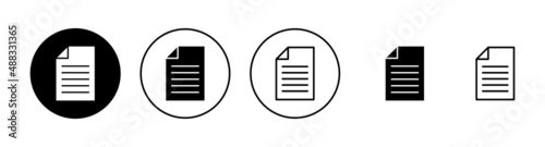 Document icons set. Paper sign and symbol. File Icon