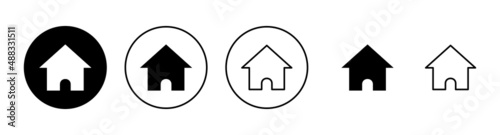 House icons set. Home sign and symbol