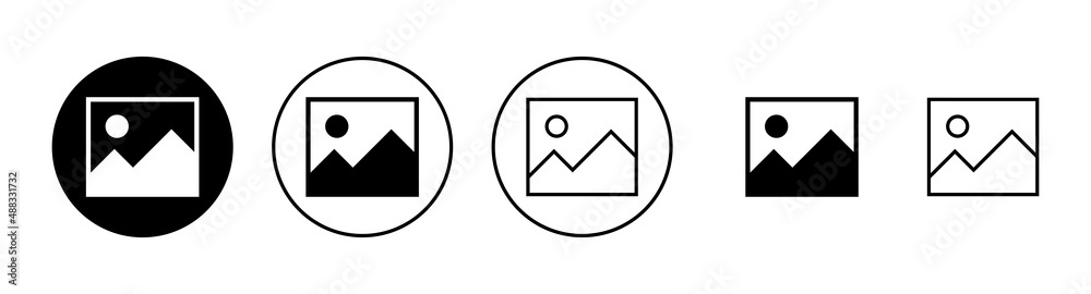 Picture icons set. photo gallery sign and symbol. image icon Picture icons set. photo gallery sign and symbol. image icon