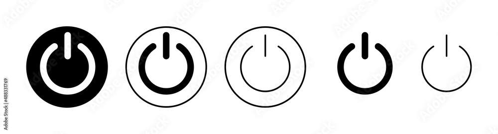 Power icons set. Power Switch sign and symbol. Electric power Power icons set. Power Switch sign and symbol. Electric power