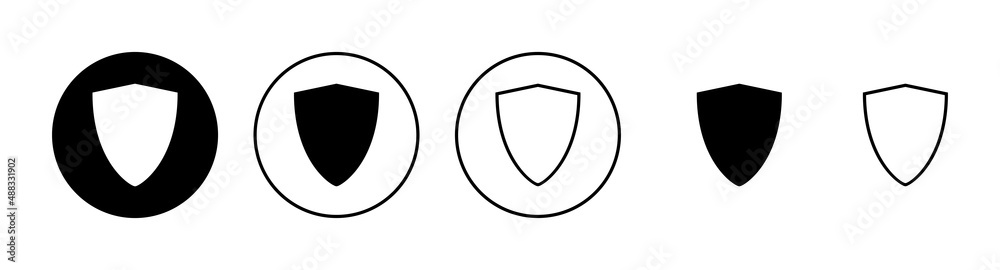 Shield icons set. Protection icon. Security sign and symbol Shield icons set. Protection icon. Security sign and symbol