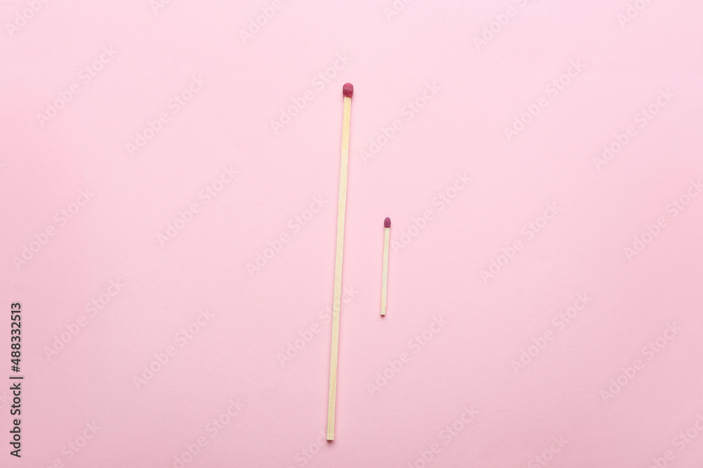 Different whole matches on color background. Leadership concept Different whole matches on color background. Leadership concept