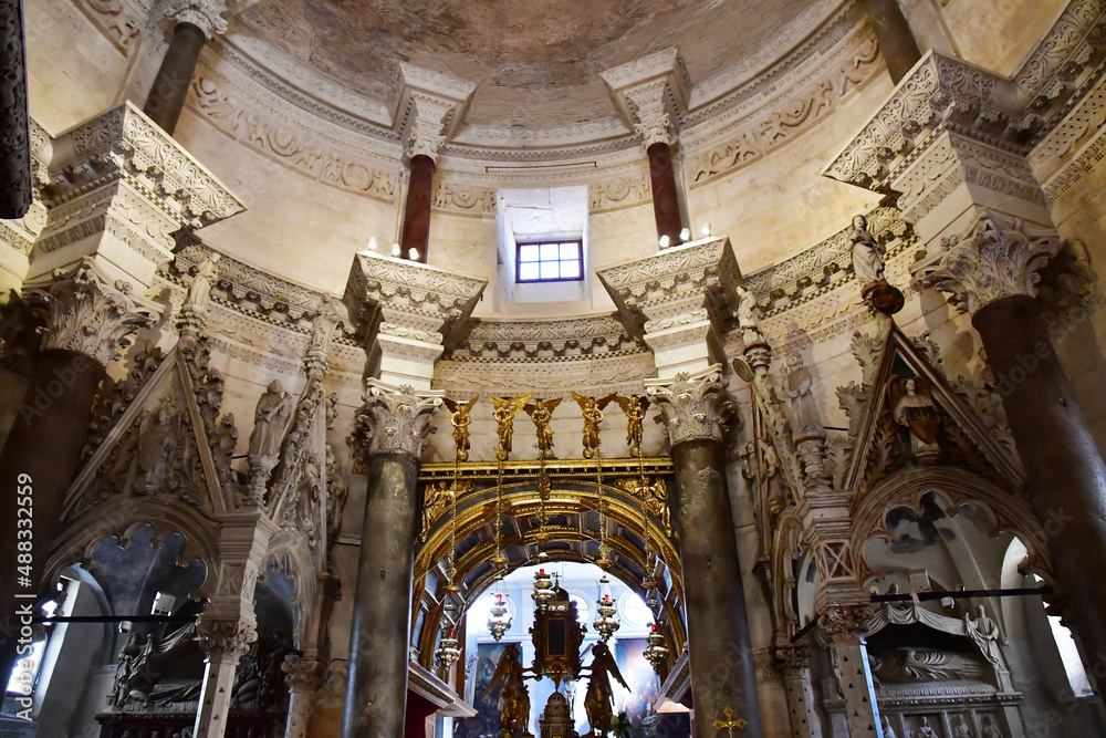 Split, Croatia - september 5 2021 : Saint Domnius cathedral