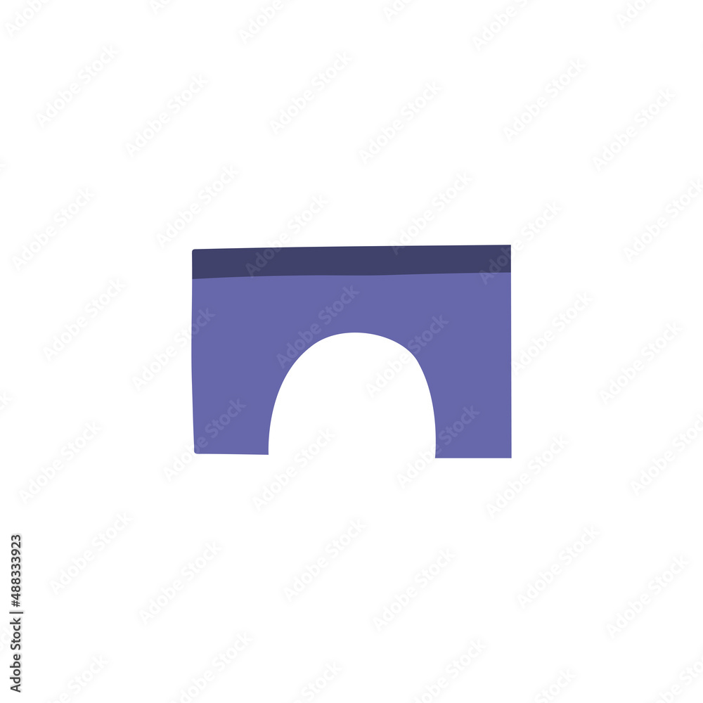 Bridge hand-drawn flat vector illustration Bridge hand-drawn flat vector illustration