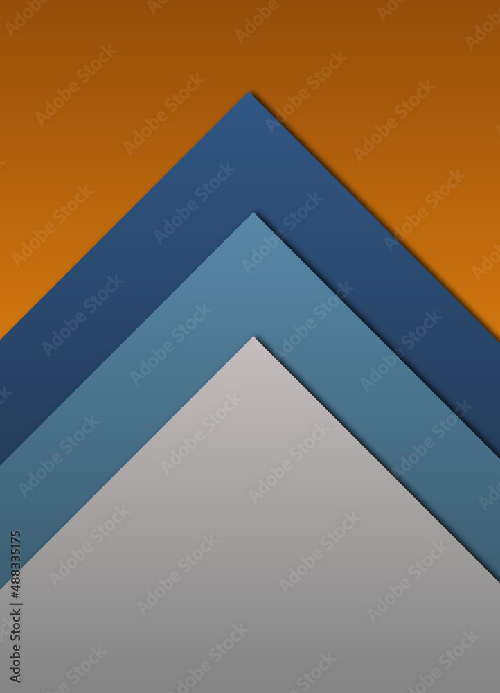 Abstract colorful triangle background with gradients and shadows