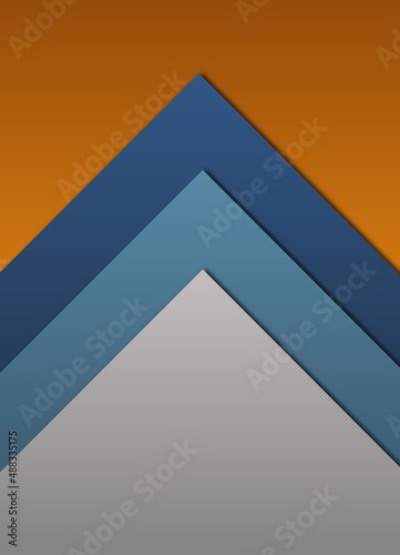 Obraz na płótnie Abstract colorful triangle background with gradients and shadows w salonie