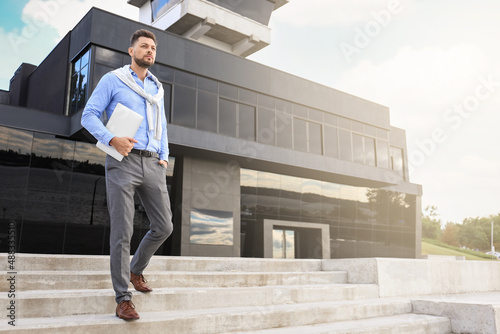 Handsome businessman with l...