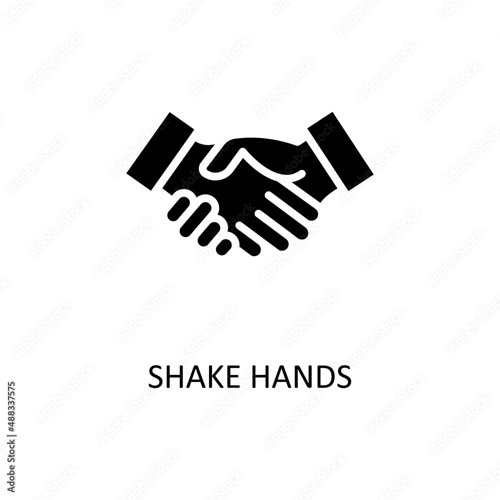 Shake Hands Vector Solid Icon Design illustration. Banking and Payment Symbol on White background EPS 10 File Shake Hands Vector Solid Icon Design illustration. Banking and Payment Symbol on White background EPS 10 File