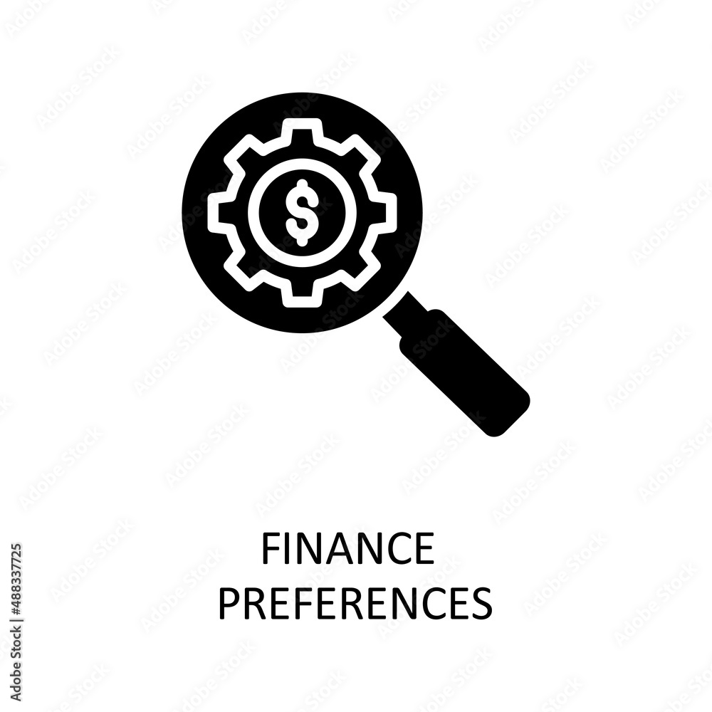 Finance Preferences Vector Solid Icon Design illustration. Banking and Payment Symbol on White background EPS 10 File Finance Preferences Vector Solid Icon Design illustration. Banking and Payment Symbol on White background EPS 10 File