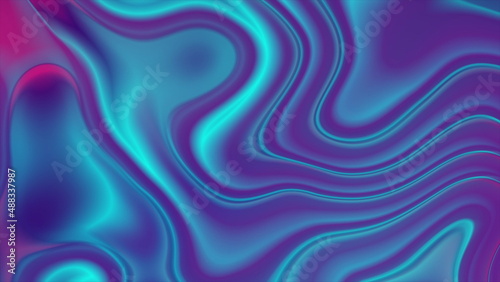Abstract blue and purple liquid waves retro background