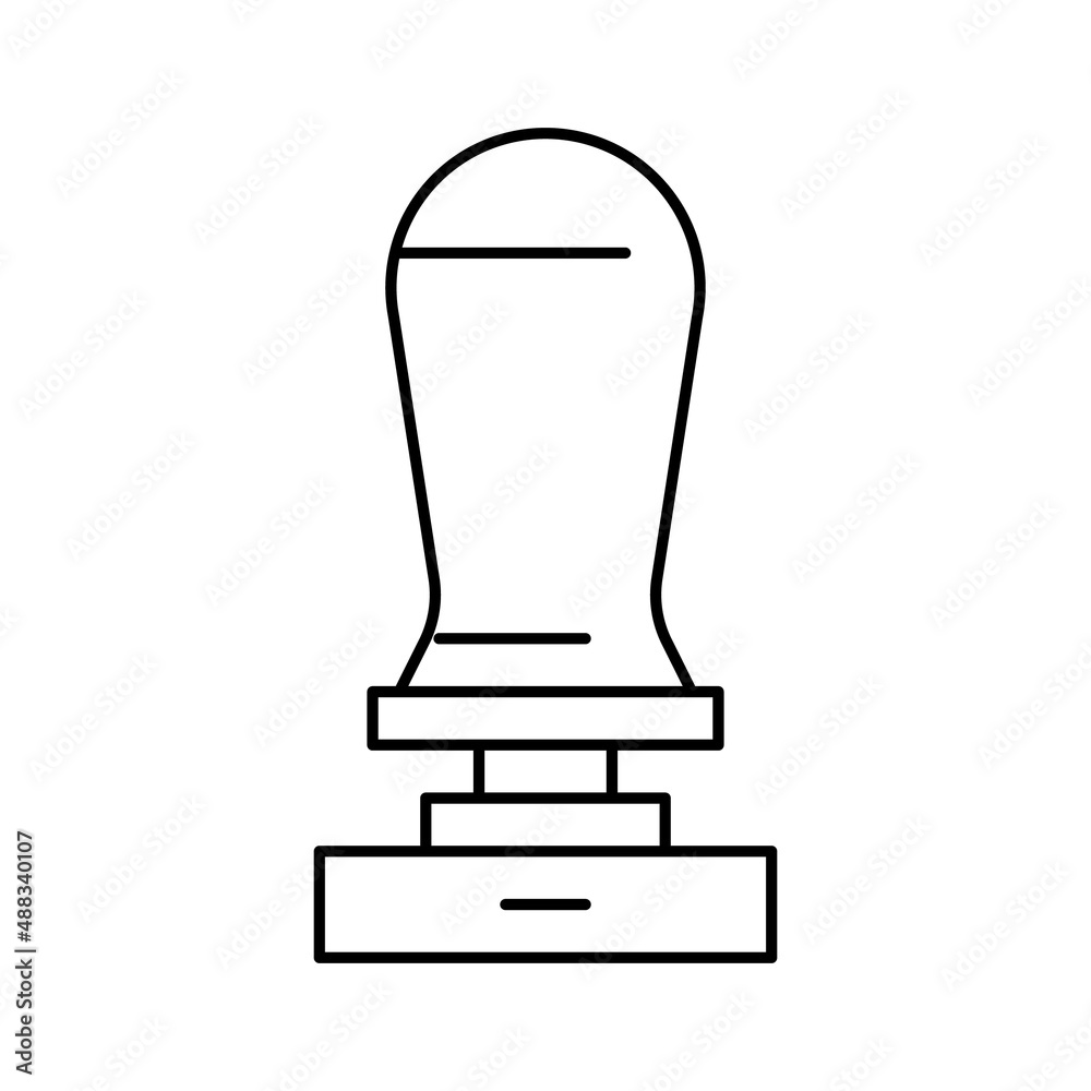 Obraz premium tamper coffee tool line icon vector illustration