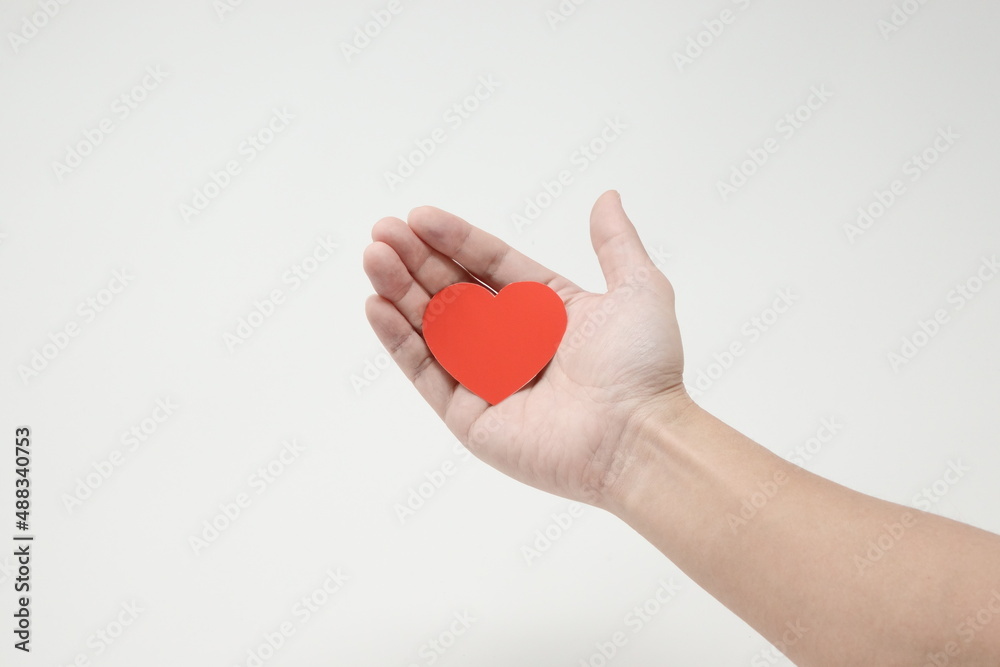 Fototapeta premium 手に持ったハート