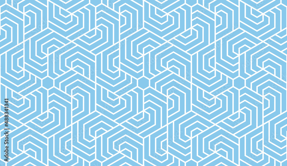 Abstract geometric pattern with stripes, lines. Seamless vector background. White and blue ornament. Simple lattice graphic design Abstract geometric pattern with stripes, lines. Seamless vector background. White and blue ornament. Simple lattice graphic design