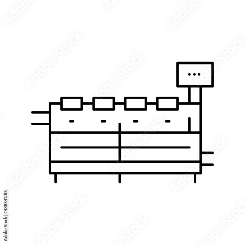 malaxer machines line icon vector illustration © vectorwin
