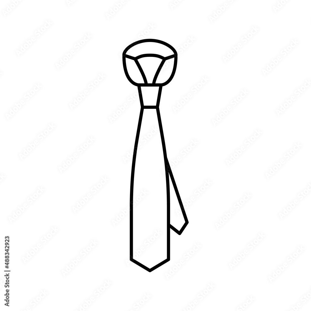 tie formalwear accessory line icon vector illustration tie formalwear accessory line icon vector illustration
