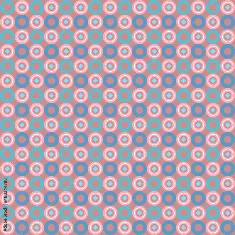 pattern of pink and light blue circles in sweet pastel color combination ,seamless for fabric and cover pattern of pink and light blue circles in sweet pastel color combination ,seamless for fabric and cover