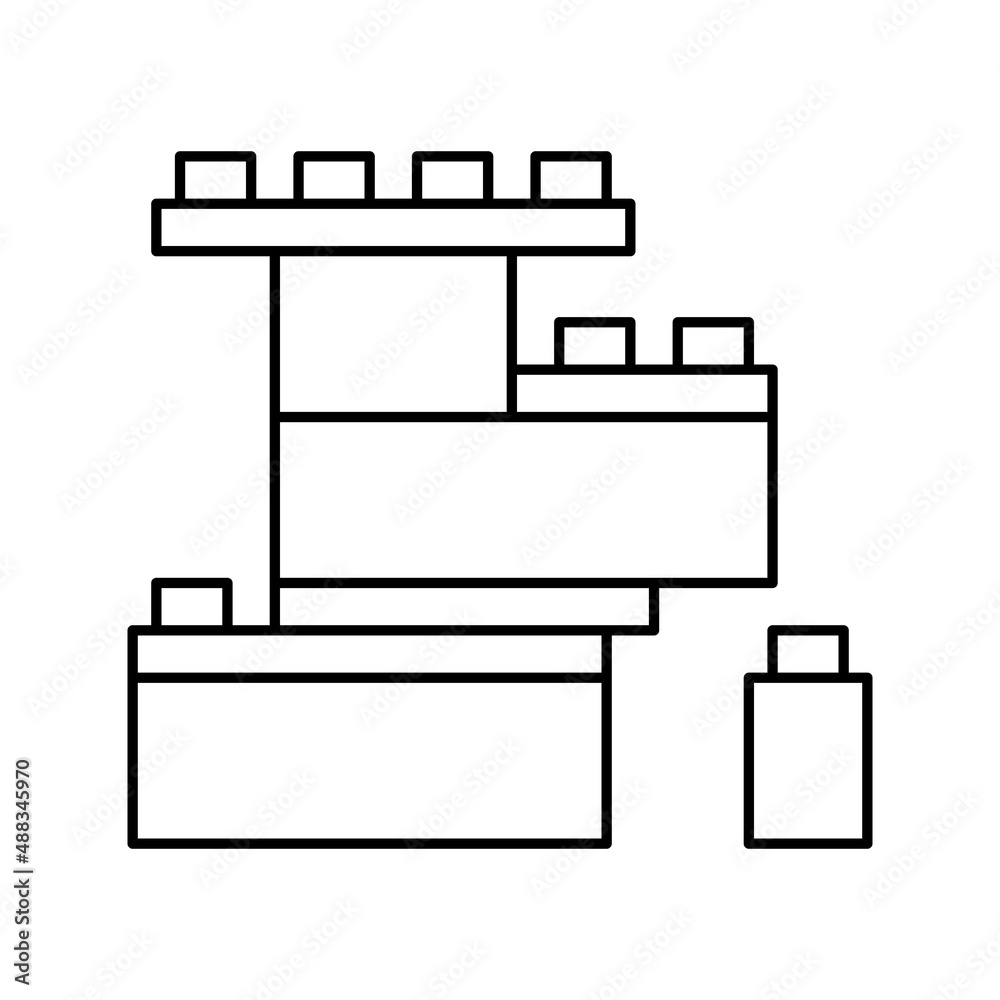 construction toys line icon vector illustration construction toys line icon vector illustration