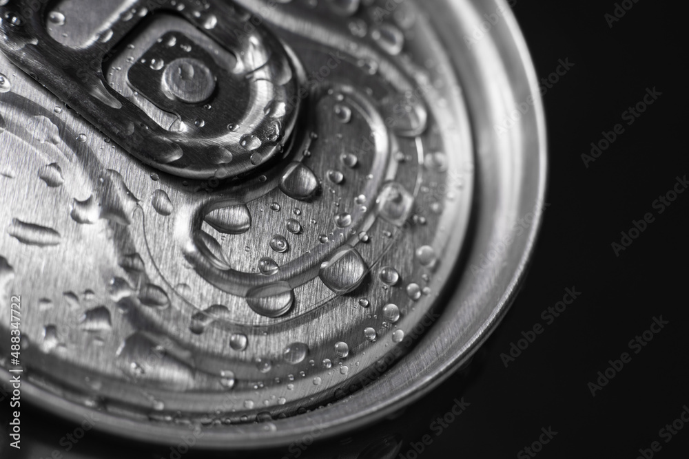 Soda or beer aluminium can pull ring macro Soda or beer aluminium can pull ring macro