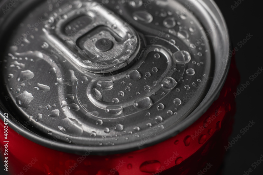 Soda or beer aluminium can pull ring macro Soda or beer aluminium can pull ring macro