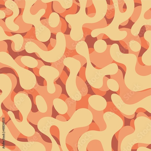 orange color fluid art abstract background concept design vector illustration