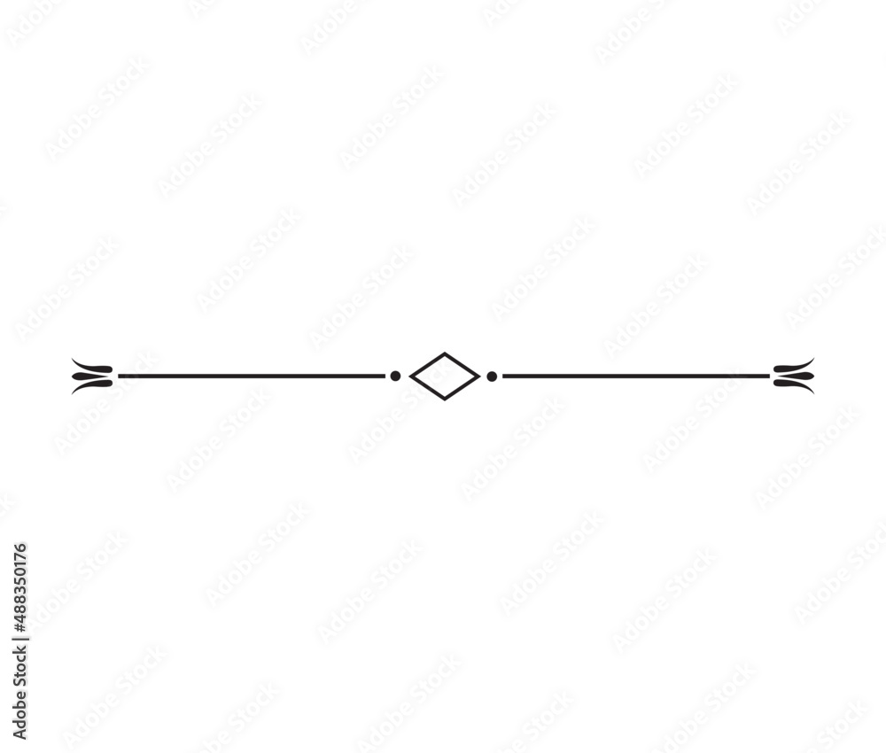 Calligraphy ornament line. Calligraphic text divider, border, separator decor design. Antique vintage victorian elegant decoration element. Filigree frame ornament line. Hand drawn vector illustration Calligraphy ornament line. Calligraphic text divider, border, separator decor design. Antique vintage victorian elegant decoration element. Filigree frame ornament line. Hand drawn vector illustration