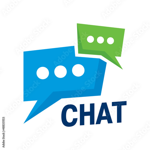 Vector logo of a chat, bot and consulting company